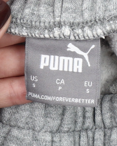 Puma Men's Grey Jogger Sweatpants Small Regular Fit