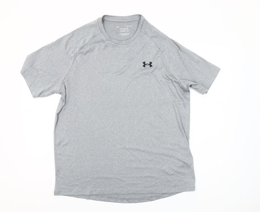 Under Armour Men's Grey Tech Tee Short Sleeve Crew Neck T-Shirt M Relaxed Fit