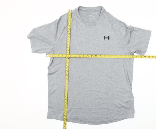 Under Armour Men's Grey Tech Tee Short Sleeve Crew Neck T-Shirt M Relaxed Fit