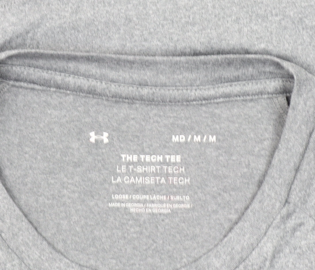 Under Armour Men's Grey Tech Tee Short Sleeve Crew Neck T-Shirt M Relaxed Fit