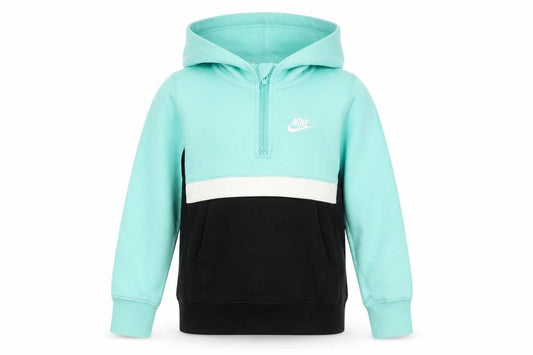 Nike Girls Blue Colourblock 1/4 Zip Hoodie XS 7-8 Years