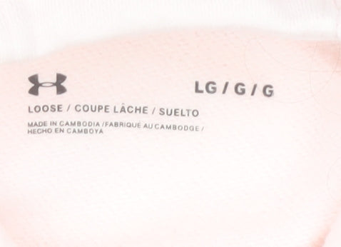 Under Armour Women's Pink Loose Fit Pullover Hoodie Size L