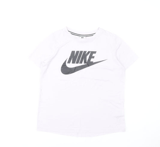 Nike Women's White Short Sleeve Sports T-Shirt Size M