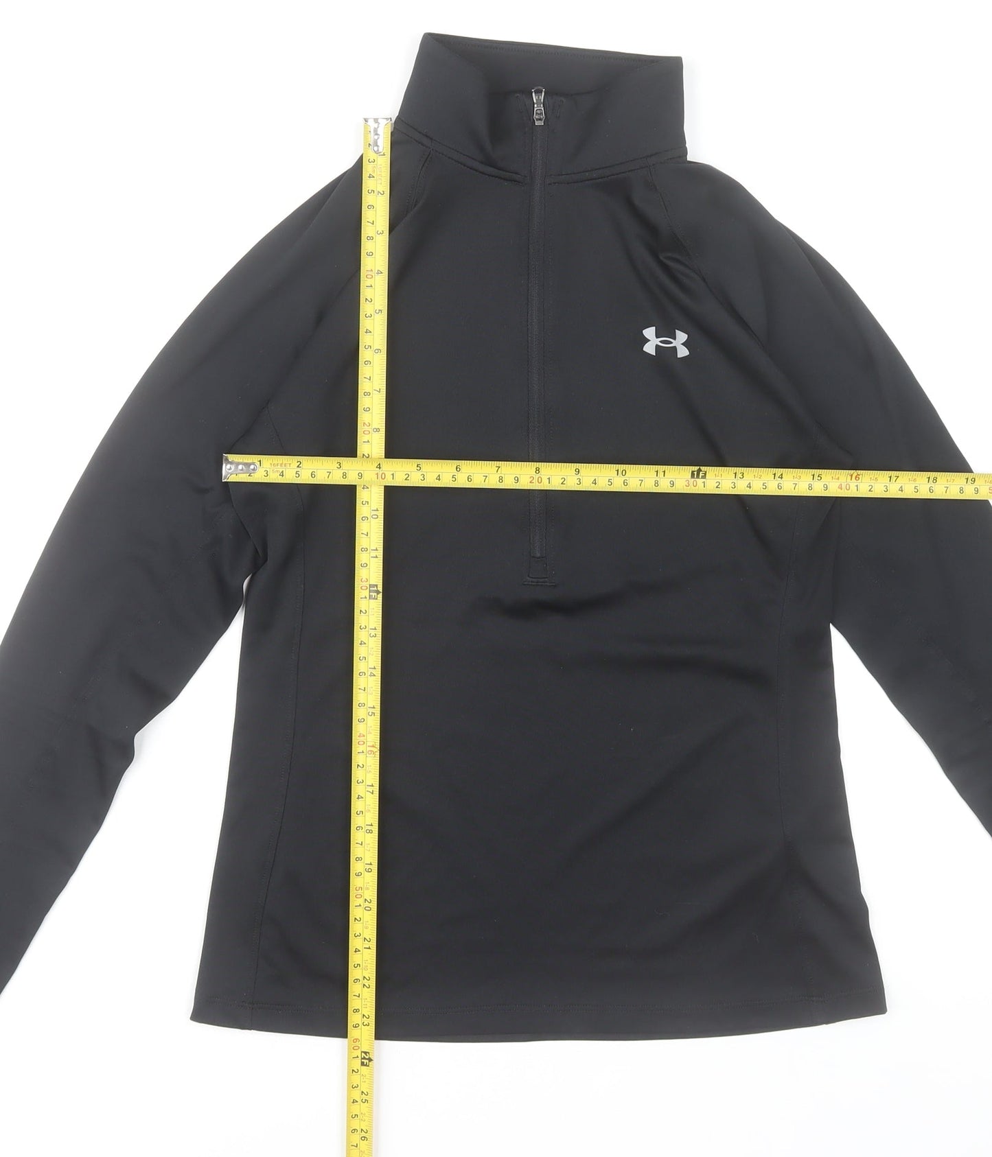 Under Armour Women's Black Small HeatGear 1/2 Zip Track Jacket