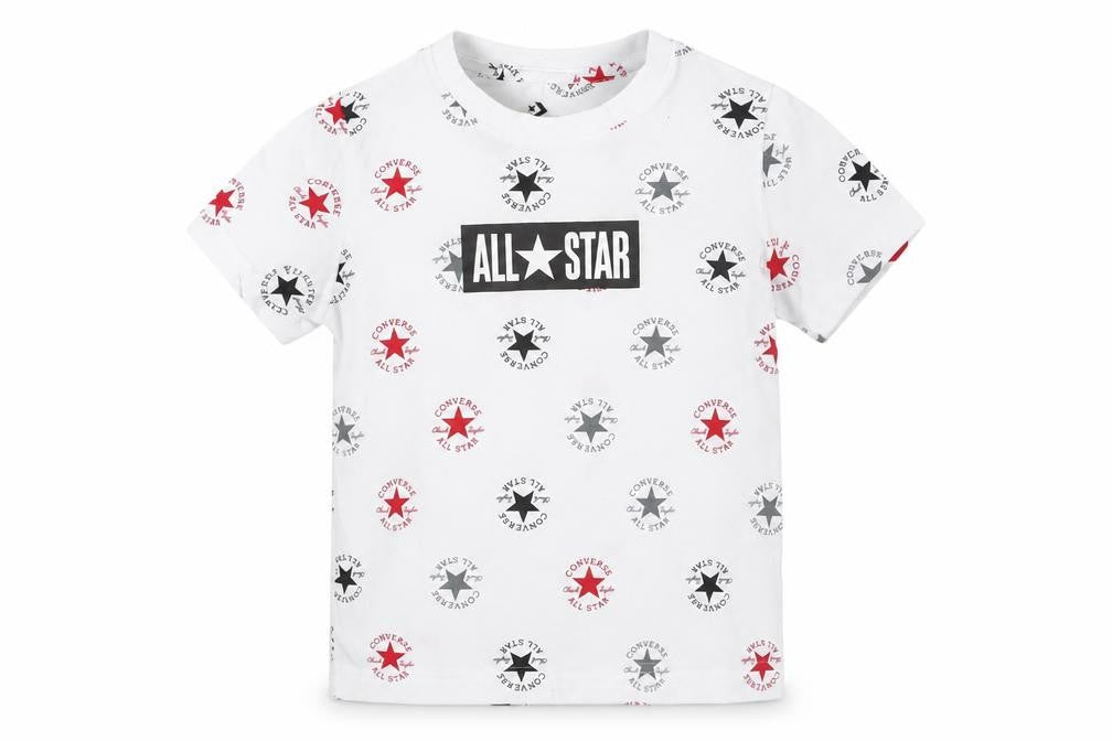 Converse Boys White All Star Logo T-Shirt 3-4 Years Cotton Short Sleeve