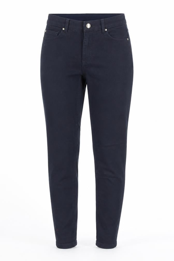 Front view of St. Bernard for Dunnes Stores Women’s Navy Skinny Jeans, size UK 10R, Cotton Blend