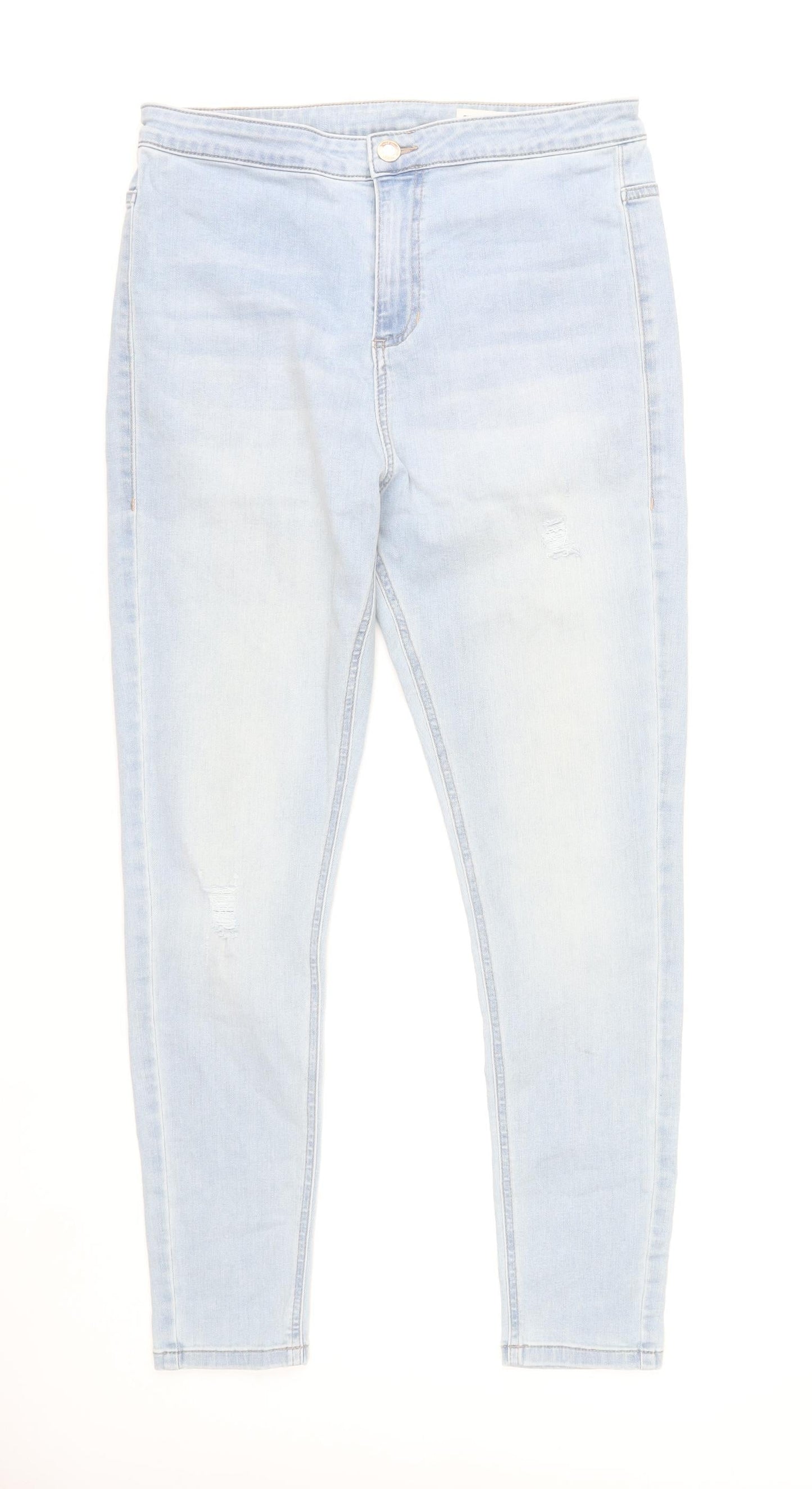 Marks and Spencer Women Light Blue Skinny Jeans Size 14 Regular