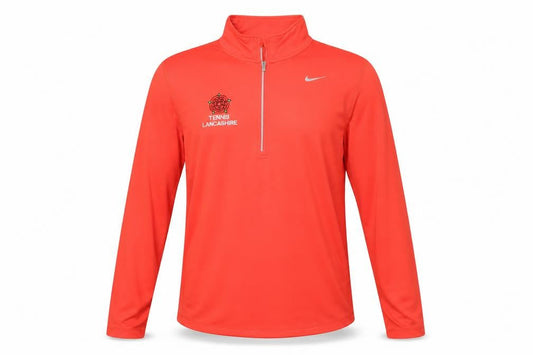 Mens UK M Athletic Nike Red 1/2 Zip Sweatshirt