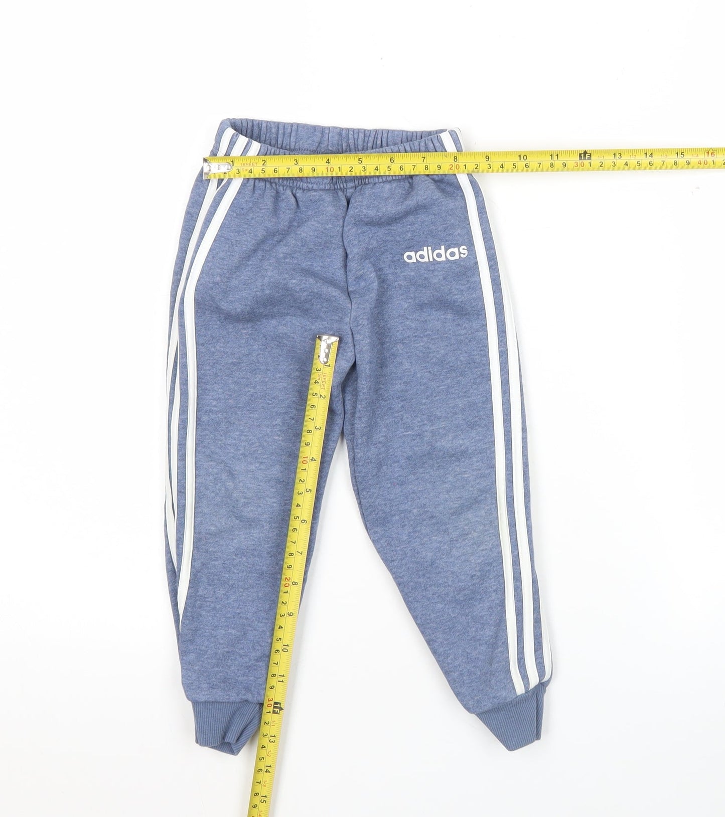 Adidas Boys Blue Jogger Sweatpants 2-3 Years Cotton Blend Activewear