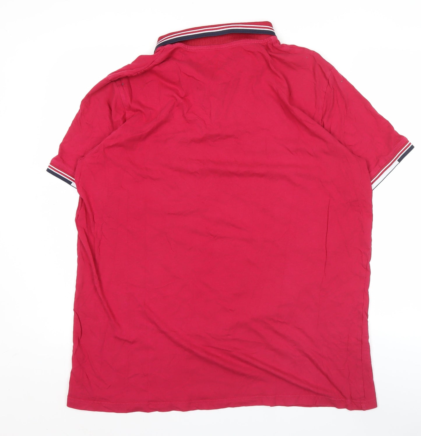 Dunnes Stores Men's Red Slim Fit Cotton Polo Shirt 2XL