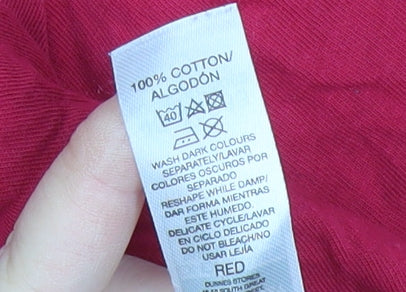 Dunnes Stores Men's Red Slim Fit Cotton Polo Shirt 2XL