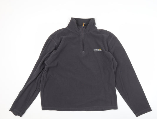 Regatta Mens Grey Fleece 1/4 Zip Pullover Sweatshirt M