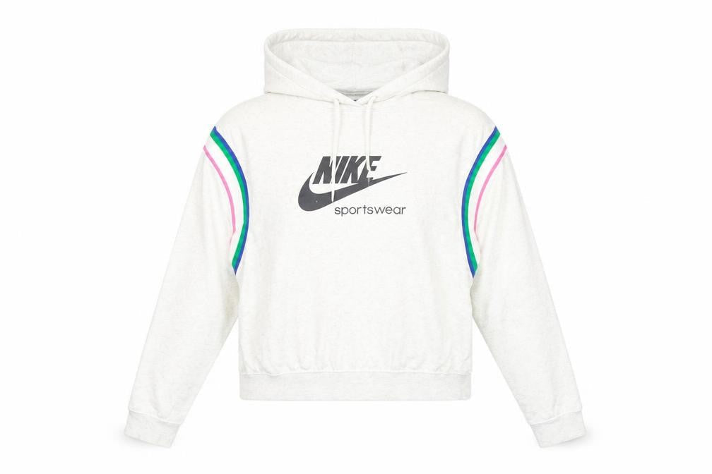 Womens UK S Regular Nike Beige Pullover Hoodie