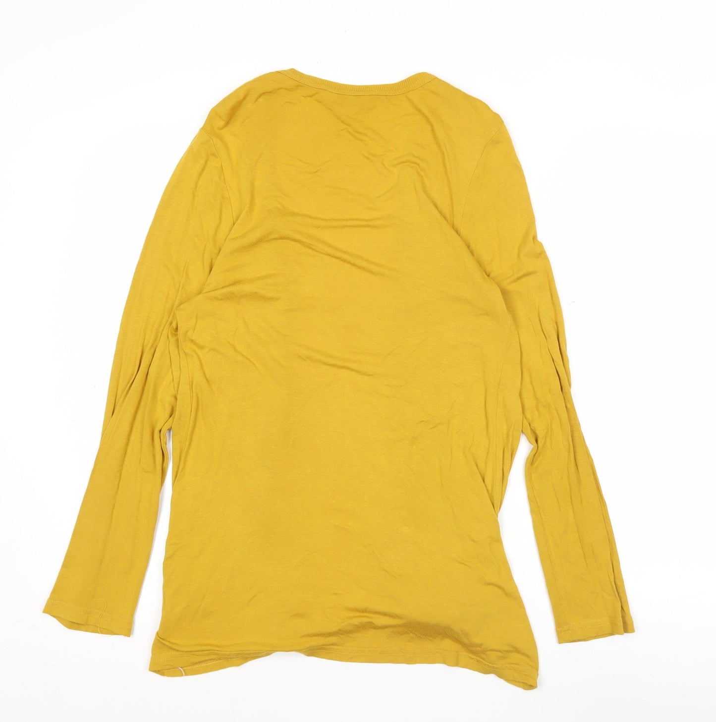 New Look Women's Yellow Long Sleeve Open Front Cardigan Size 16