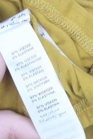 New Look Women's Yellow Long Sleeve Open Front Cardigan Size 16
