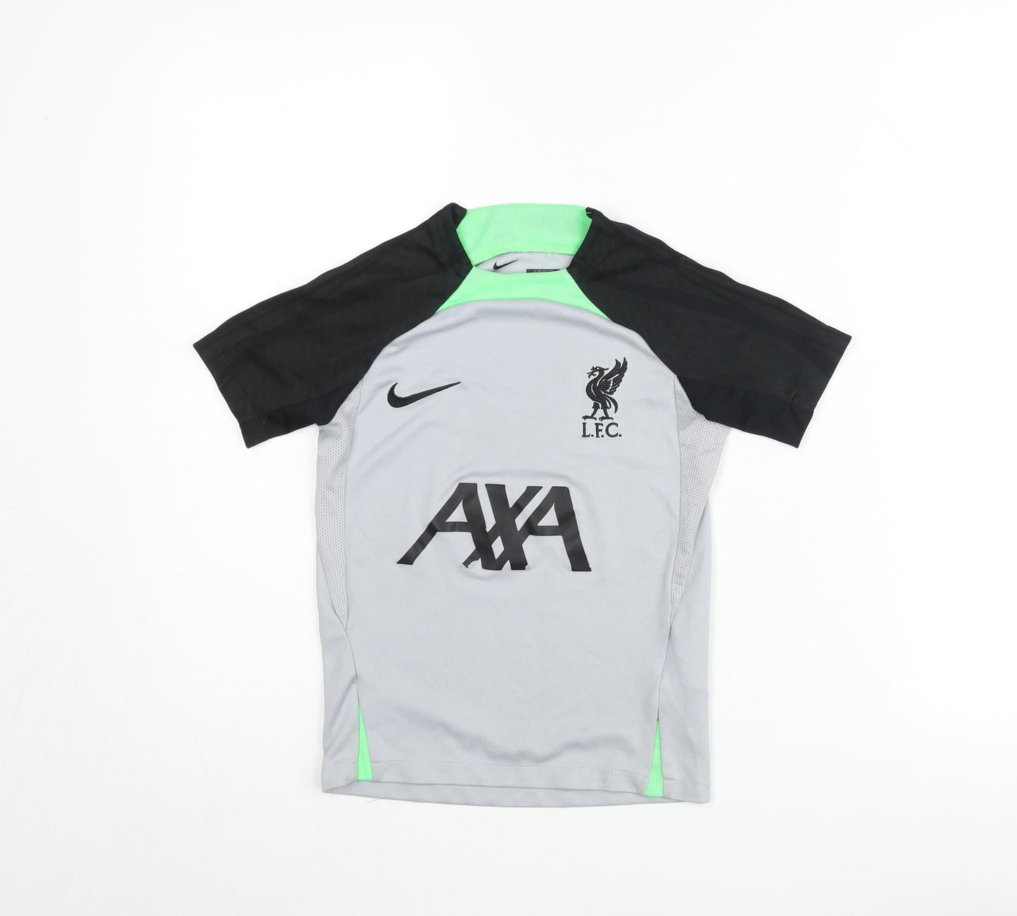 Nike Boys Grey Liverpool FC Dri-FIT Slim Fit T-Shirt XS 122-128cm