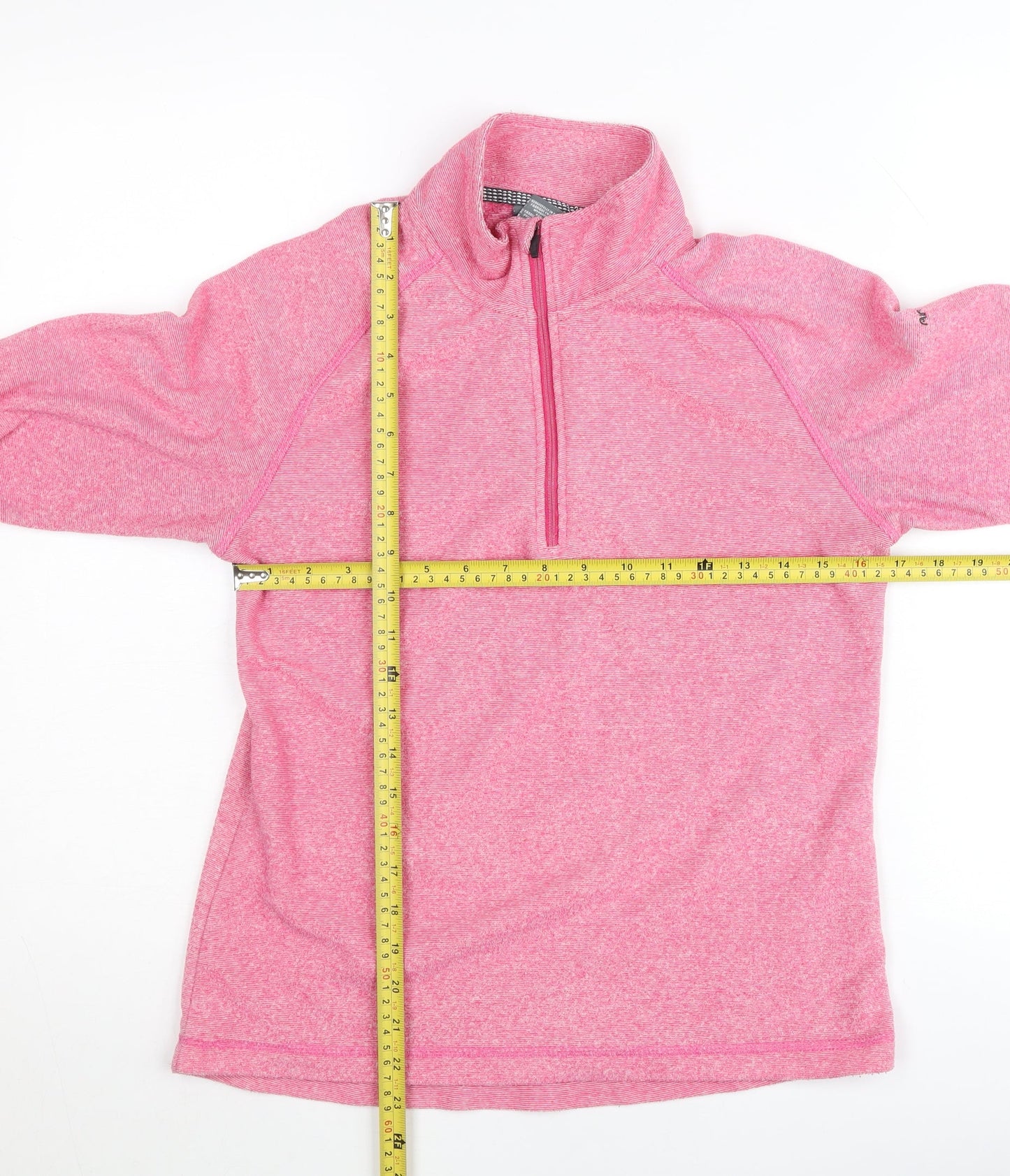 Trespass Women's Pink Fleece Pullover Sweatshirt UK 12 Medium 1/2 Zip
