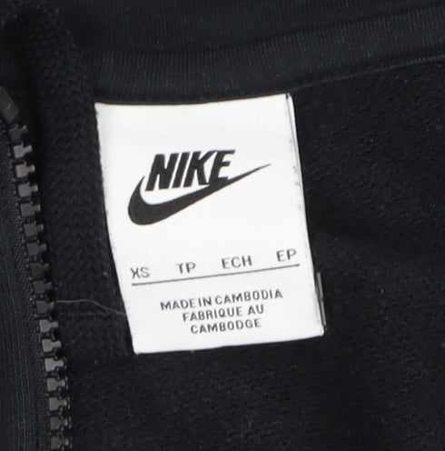 Nike Women's Black Fleece Full Zip Hooded Jacket XS