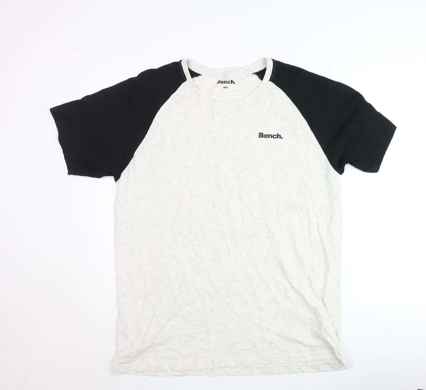 Bench Men’s Grey & Black Raglan Short Sleeve T-Shirt XXL