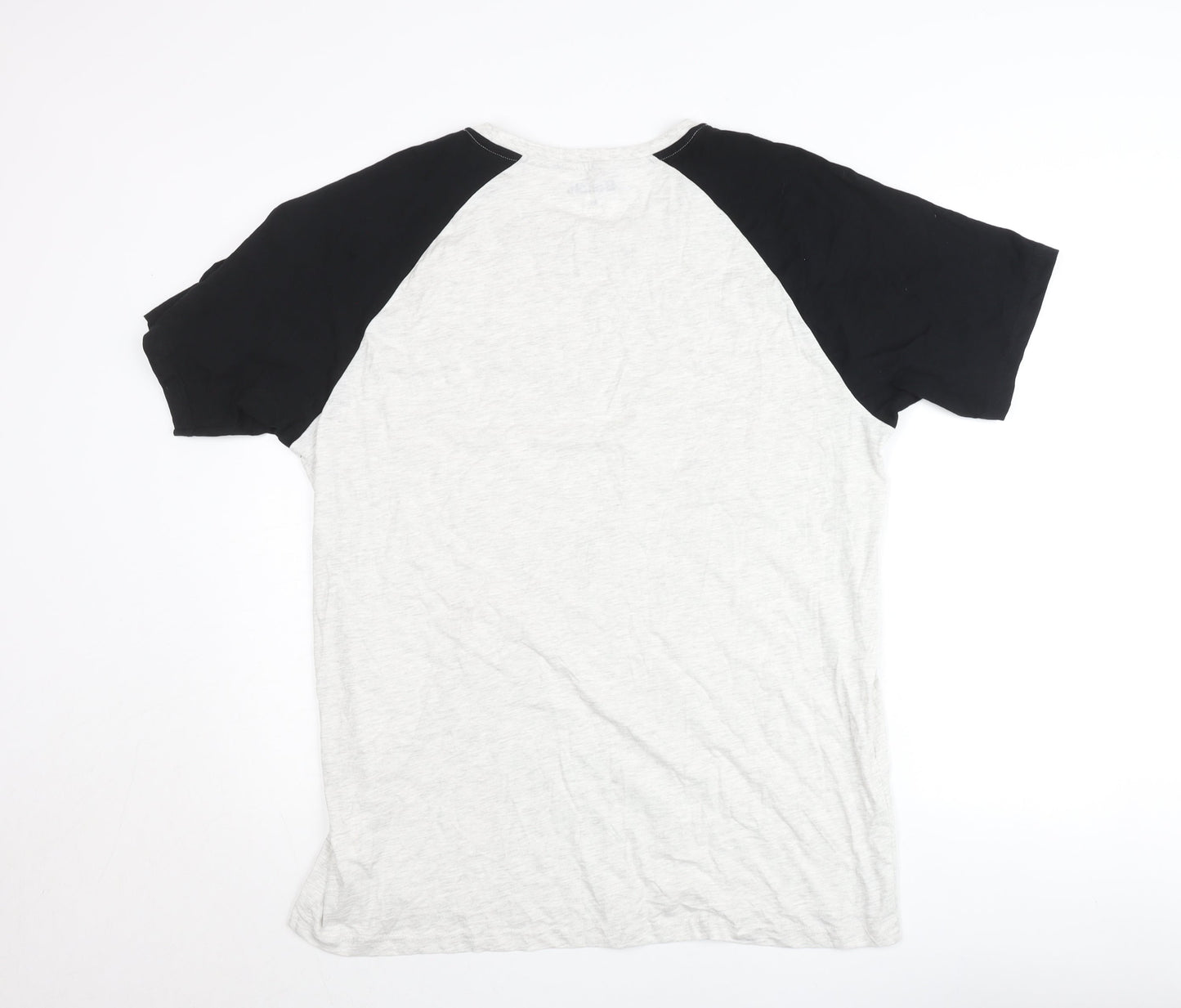 Bench Men’s Grey & Black Raglan Short Sleeve T-Shirt XXL