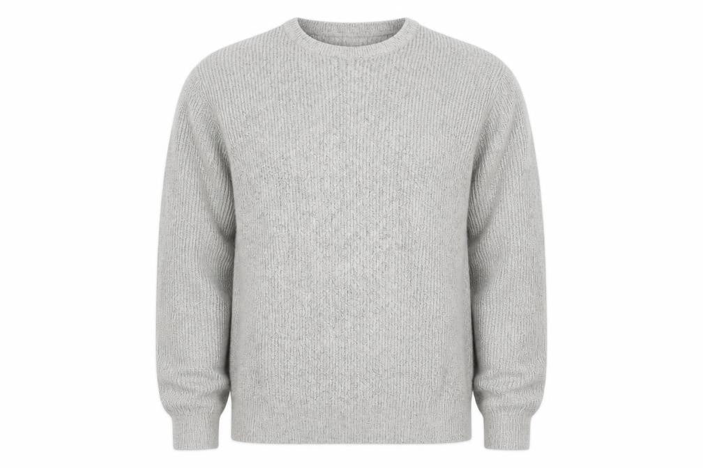 Marks and Spencer Men’s Grey 2XL Regular Knit Crew Neck Jumper