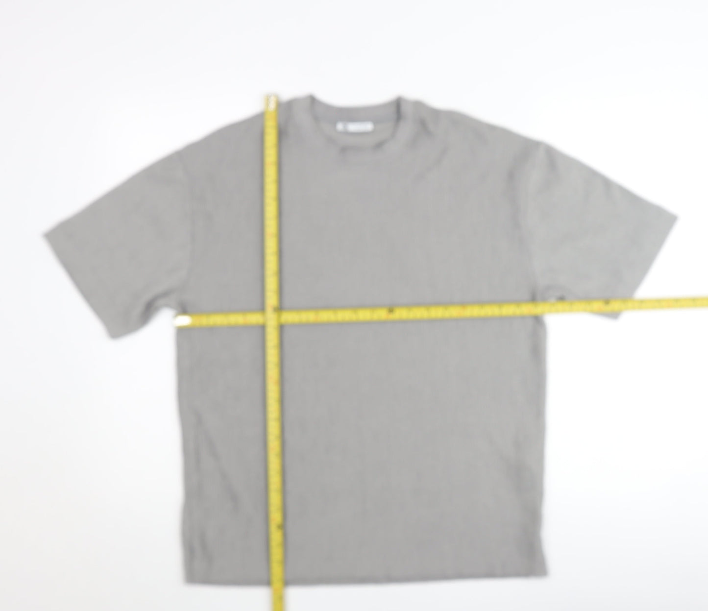 Zara Mens Grey Short Sleeve Crew Neck Knit T-Shirt Size S