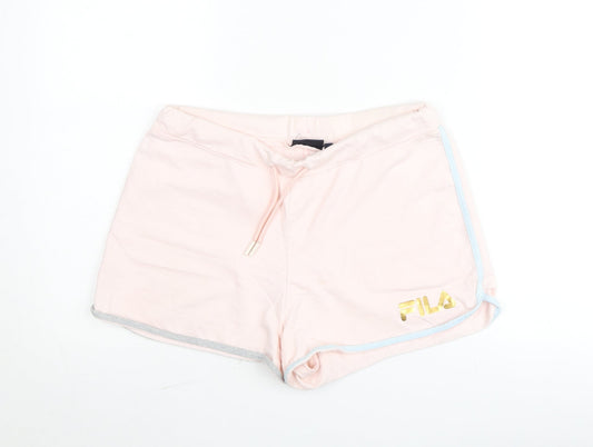 FILA Women's Pink Sweat Shorts Size M | Casual Activewear Gym