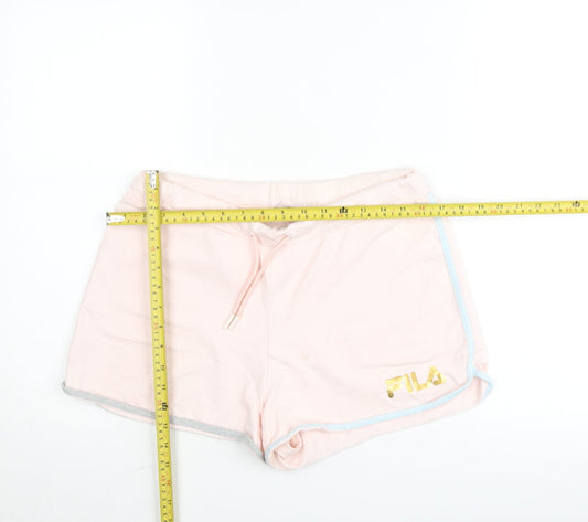 FILA Women's Pink Sweat Shorts Size M | Casual Activewear Gym