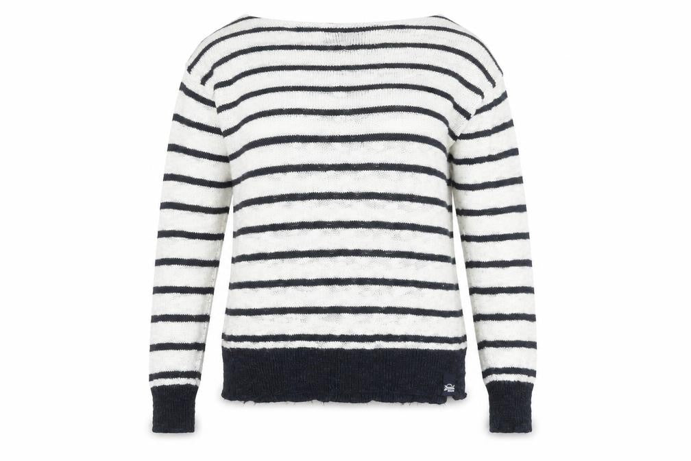 Womens UK S Relaxed Superdry White Pullover Loose-Knit
