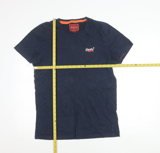 Superdry Men Blue Large Vintage Orange Label Slim Fit T-Shirt