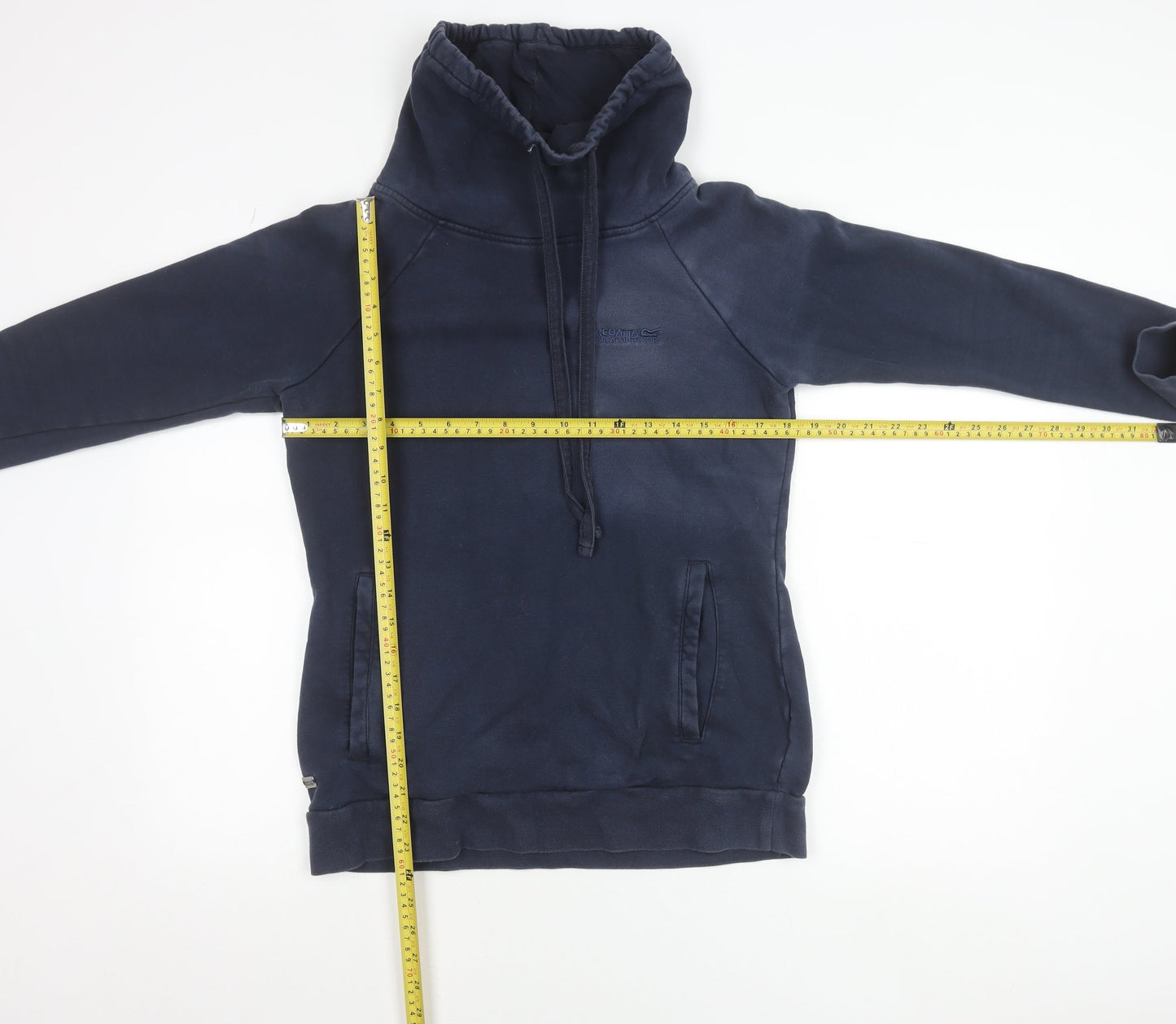 Regatta Great Outdoors Women's Navy Pullover Hoodie UK 10 Cotton Blend