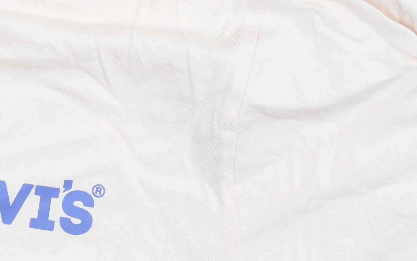 Levi's Men's Beige Short Sleeve Crew Neck Logo Cotton T-Shirt Size L