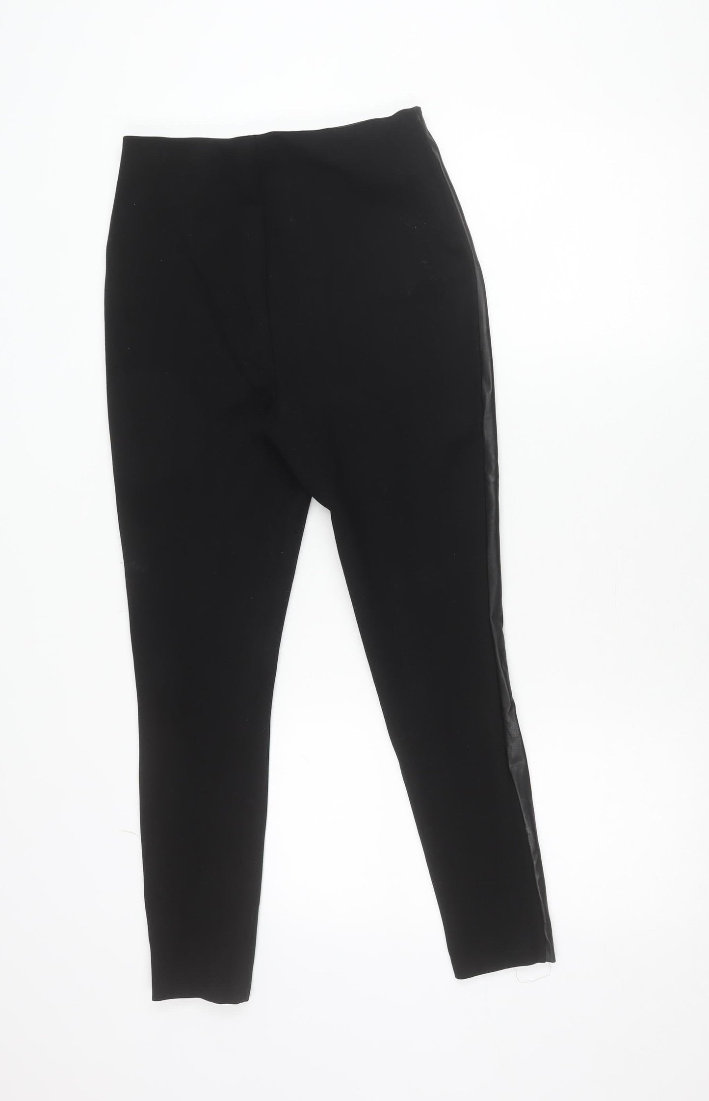 River Island Women’s Black Slim Jogger Trousers Size 10 Zip Detail