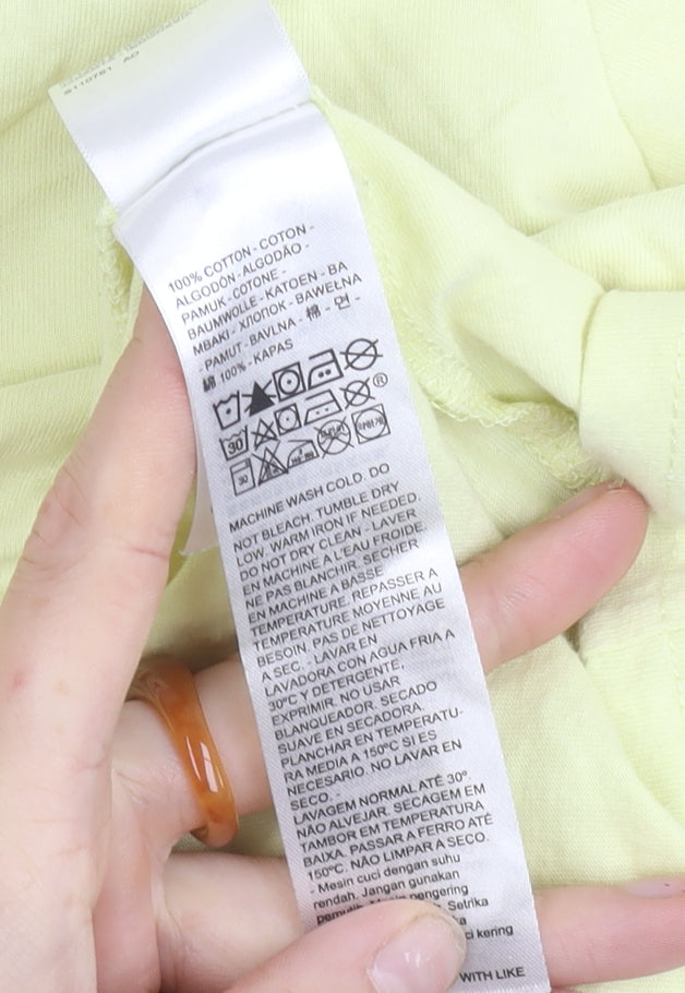 Levi's Men Yellow Relaxed Fit Cotton Crew Neck T-Shirt L