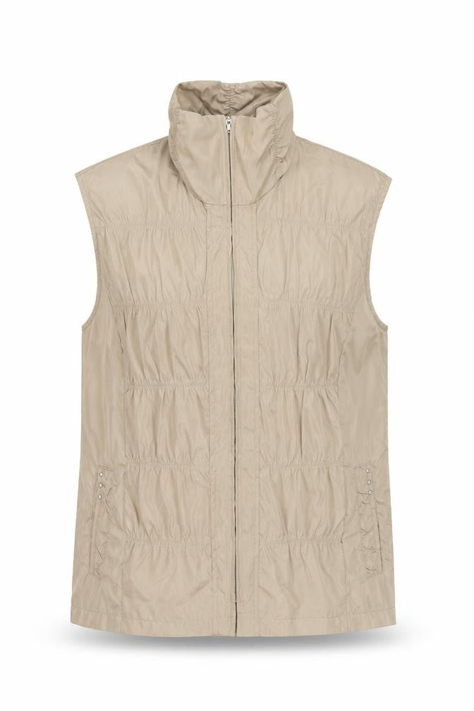 ERFO Womens Beige Lightweight Zip Waistcoat Size 8