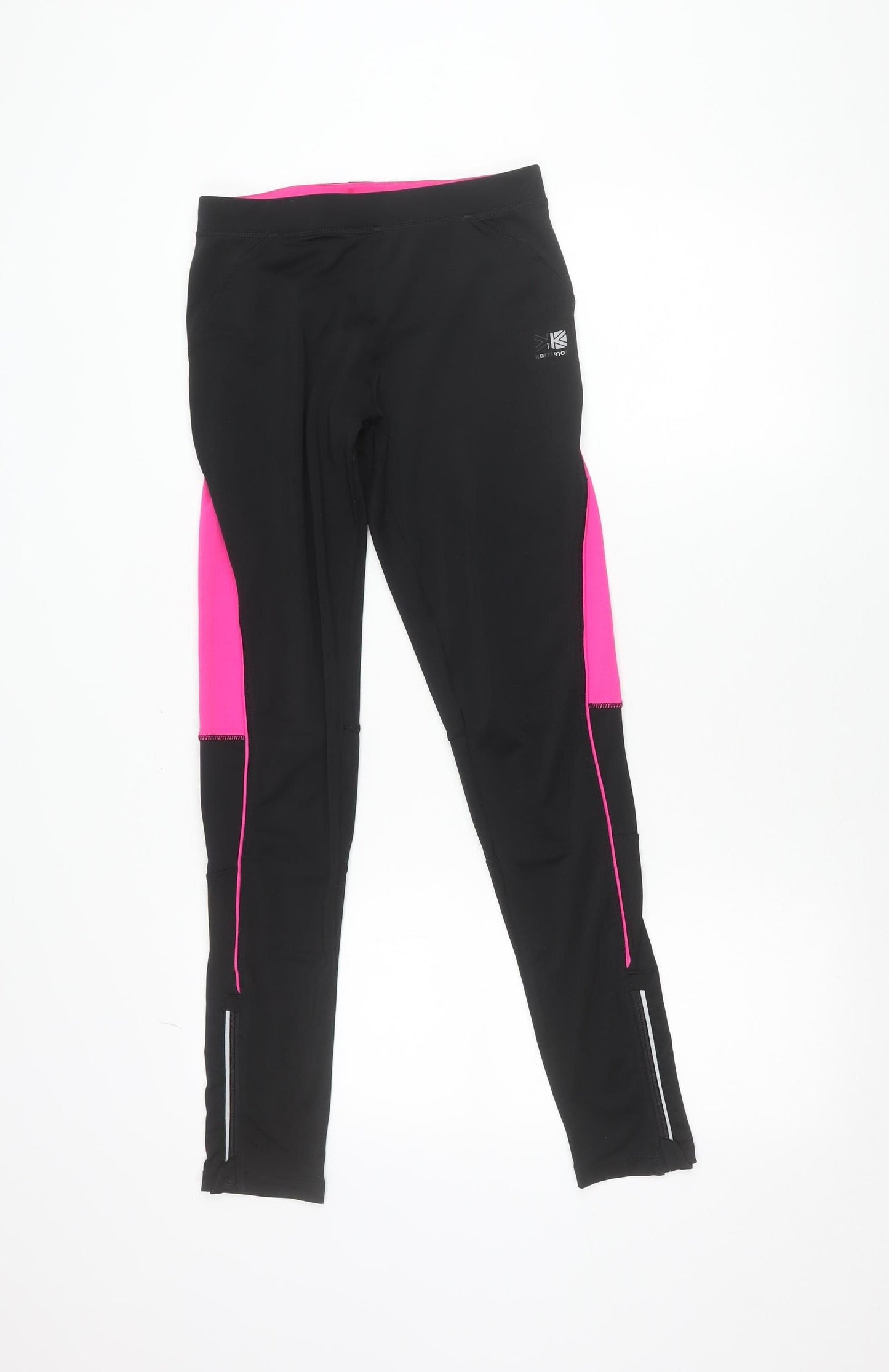 Karrimor Womens Black Running Leggings Size 10 Reflective Zip Pocket