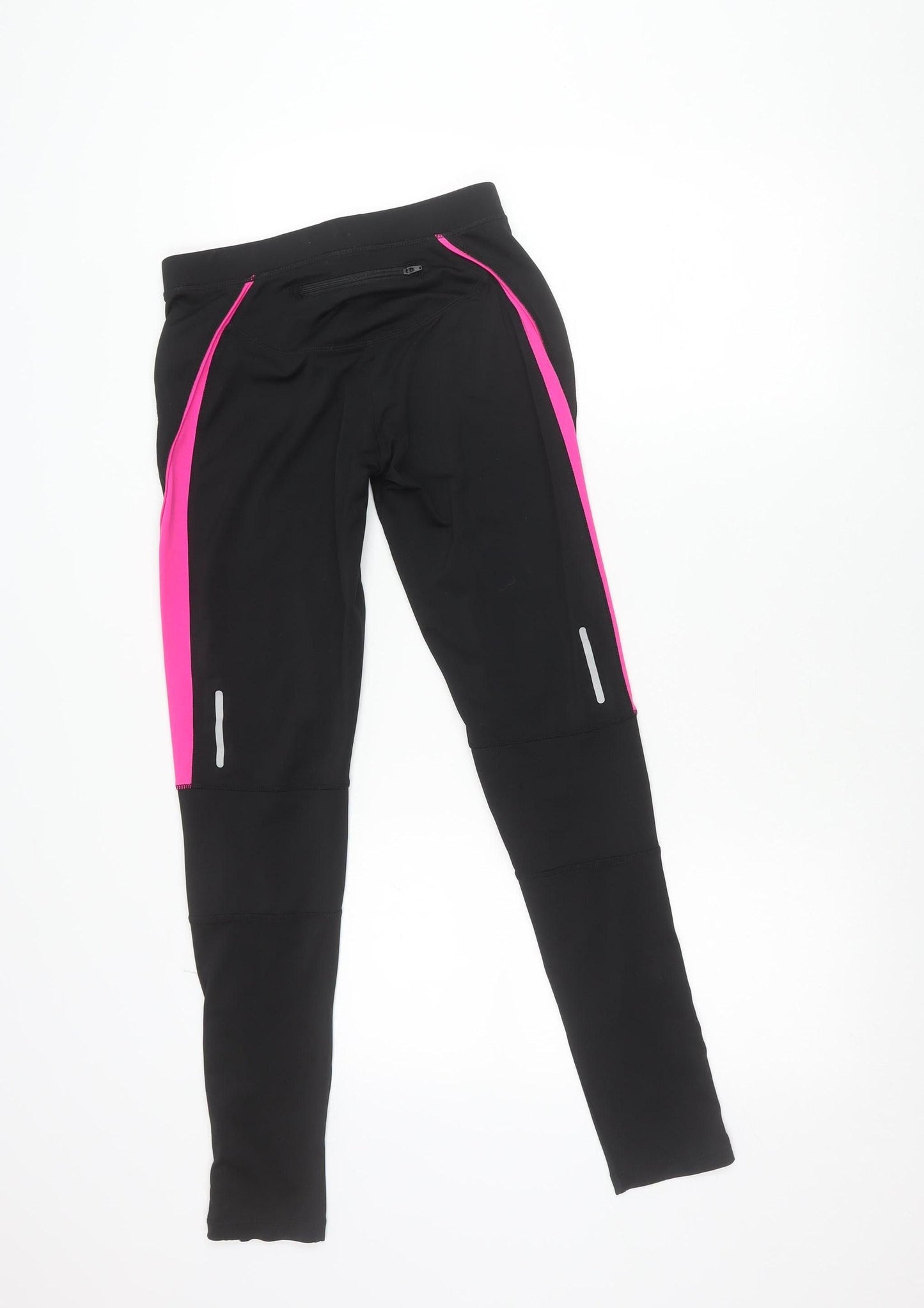 Karrimor Womens Black Running Leggings Size 10 Reflective Zip Pocket