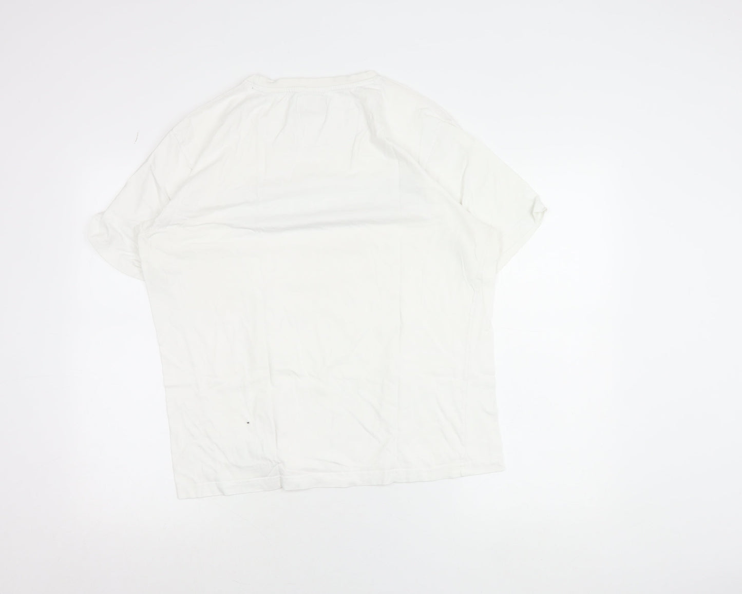 Gasoline Mens White Graphic Print Short Sleeve Crew Neck T-Shirt XL