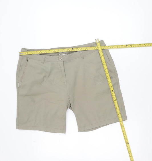 Craghoppers Women Beige Size 18 Cargo Shorts Quick Dry Stretch