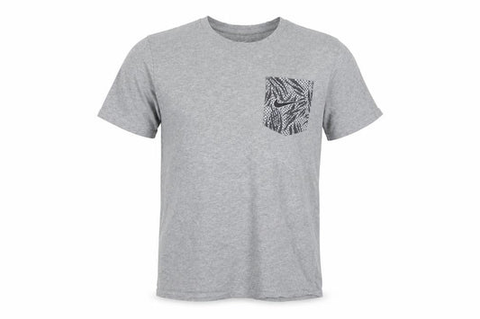 Nike Men’s Grey Athletic Fit Cotton T-Shirt Size S Crew Neck Sports Top
