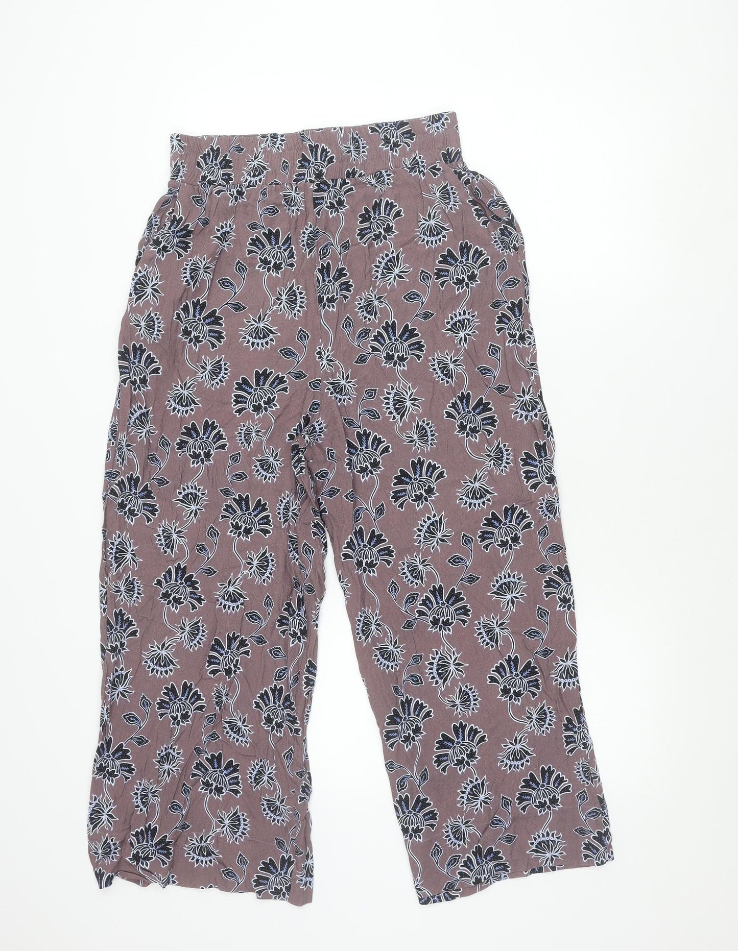 Carolyn Donnelly The Edit Womens Floral Wide-Leg Trousers Brown M