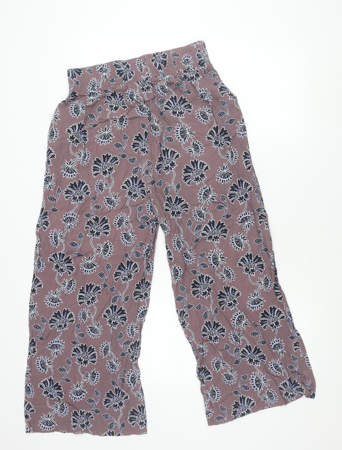 Carolyn Donnelly The Edit Womens Floral Wide-Leg Trousers Brown M