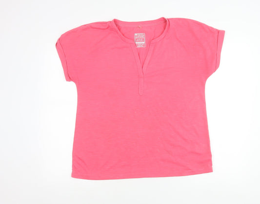 Mountain Warehouse Women's Pink Isocool Quick Dry V-Neck T-Shirt Size 16
