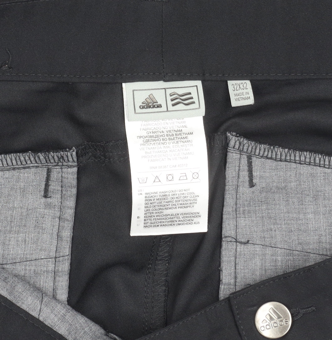 adidas Men's Black 32X32 Stretch Golf Activewear Trousers
