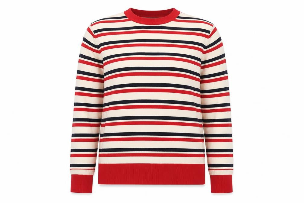 ZARA Women’s Multicoloured Striped Crew Neck Knit Jumper M
