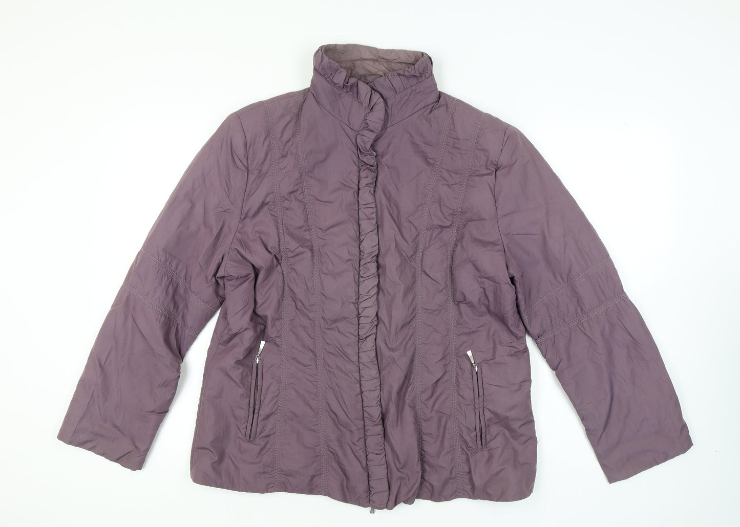 Gerry Weber Womens Purple Mid-Length Puffer Jacket Size 18