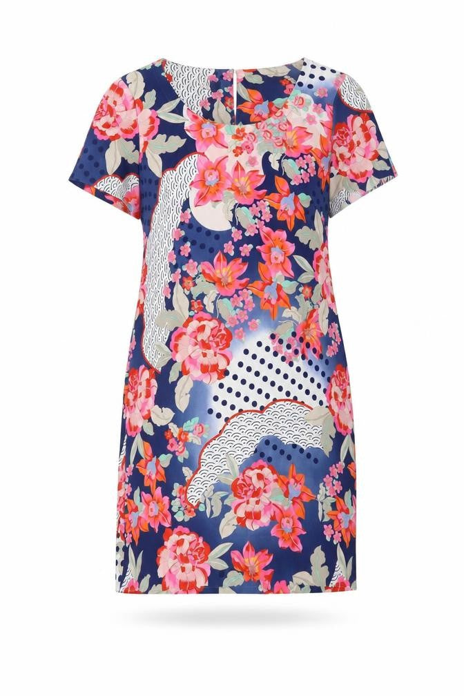 R.O.B. Women’s Multicoloured Floral Short Shift Dress Size 14