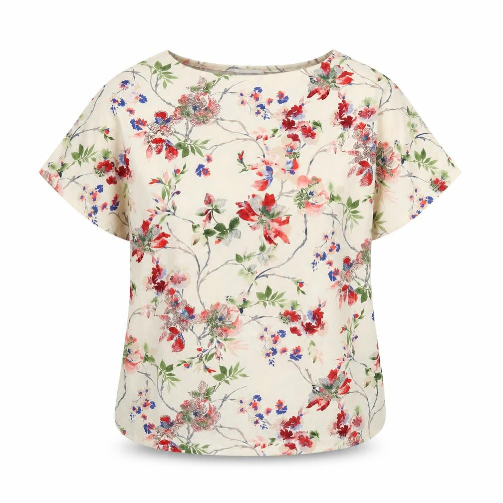Vero Moda Women's Beige Floral Chiffon Blouse XS