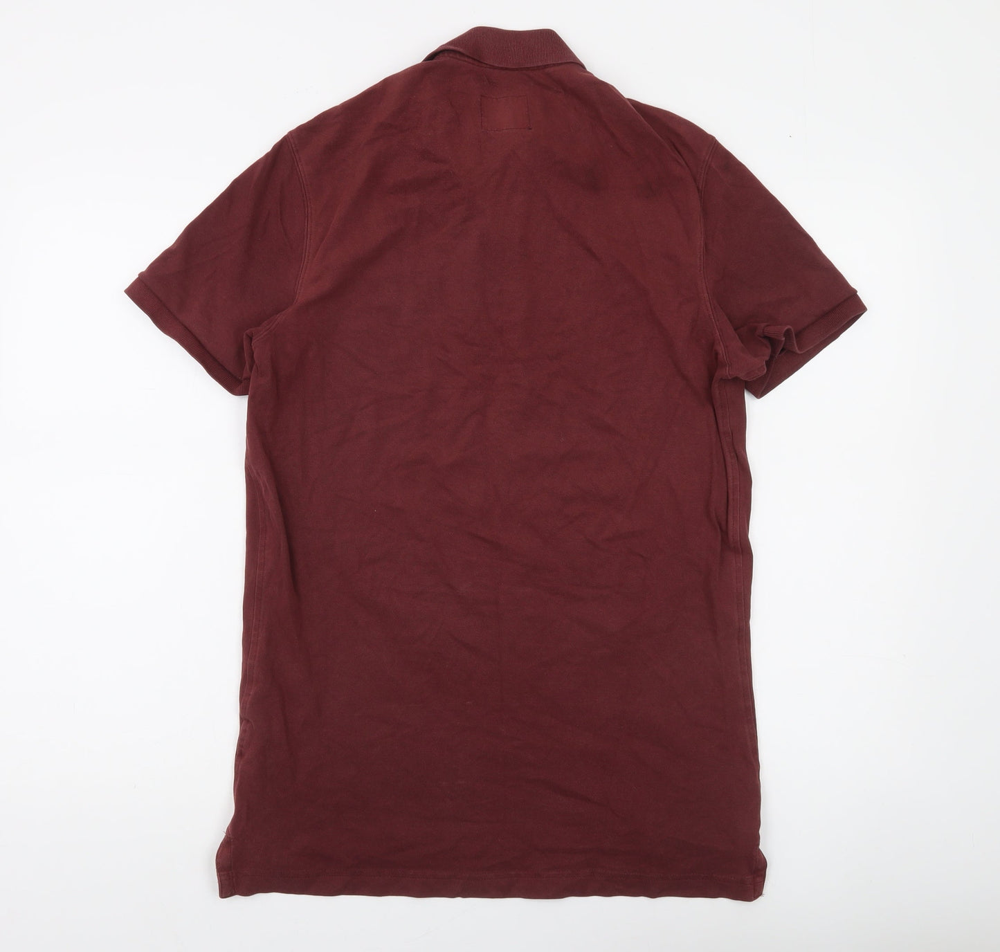 Abercrombie & Fitch Men's Maroon Short Sleeve Polo Shirt Size M