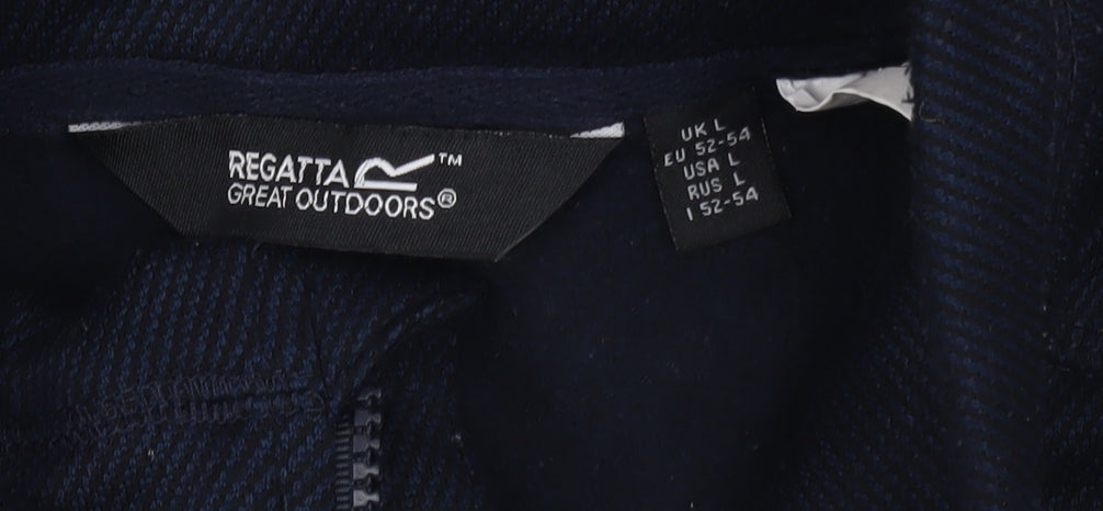 Regatta Men's Blue Fleece Full Zip Jacket Size L Outdoor Casual